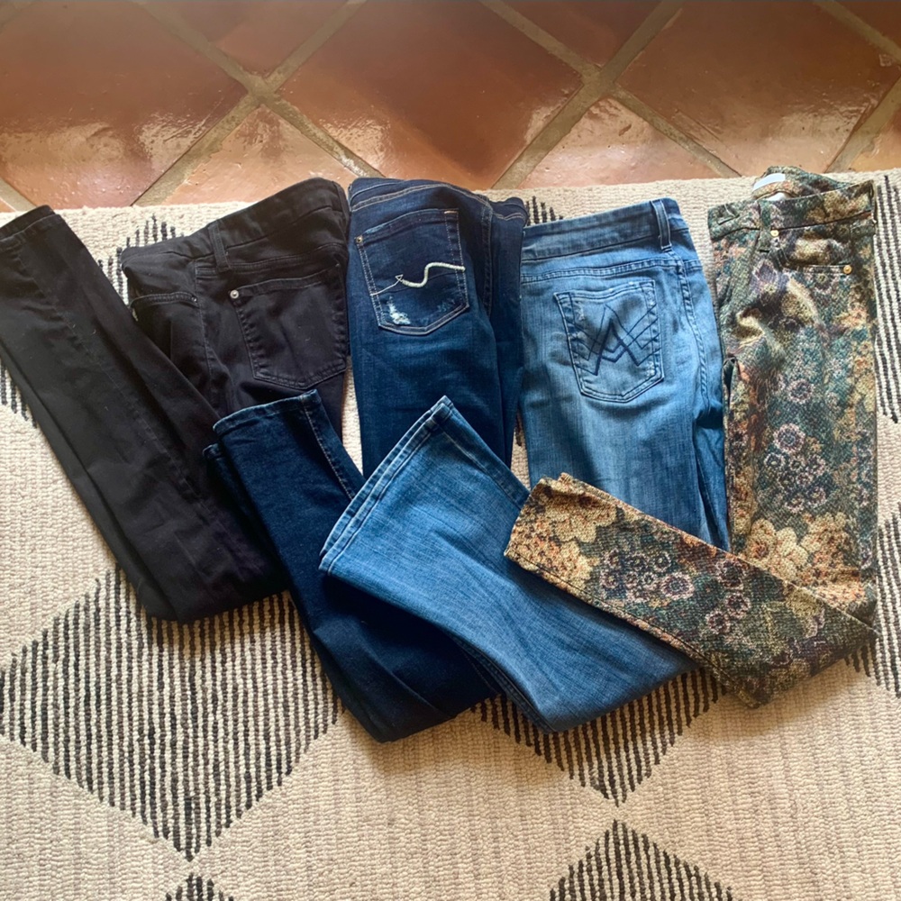 7 For All Mankind Jeans - Lot of Four- various styles size 26